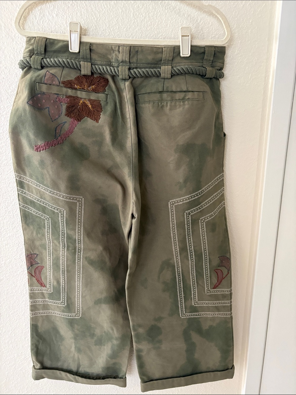 NWOT Free People We The Free Electric Sands Embroidered Pants - Picture 9 of 9